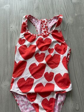 Stella McCartney Girls Heart Print Swimsuit Kids 12